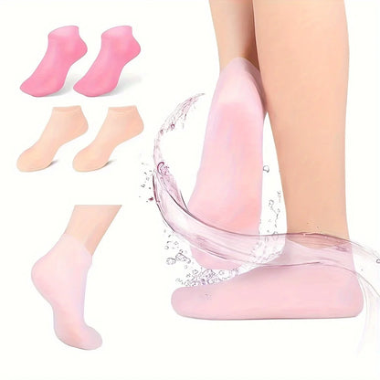 2 Pack Moisturizing Silicone Gel Socks