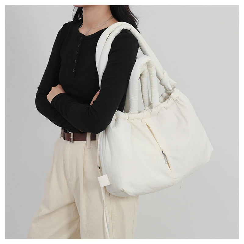 Down Padded Jacket Single Shoulder Tote Bag