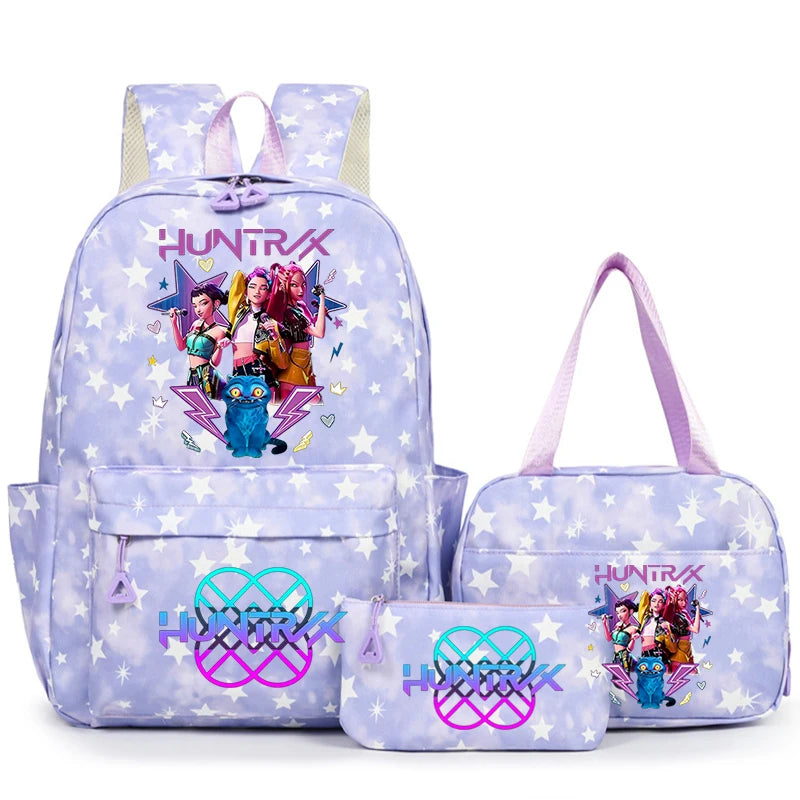 3Pcs/Set KPop Demon Hunter School Bags