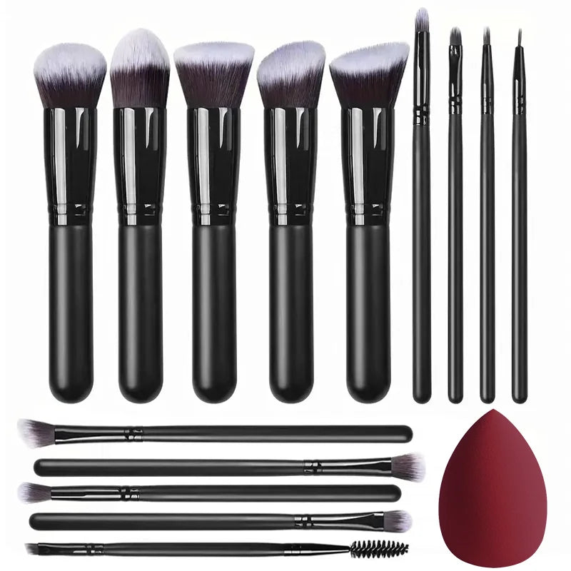 14PCS Makeup Brushes Soft Fluffy Foundation Blush Set