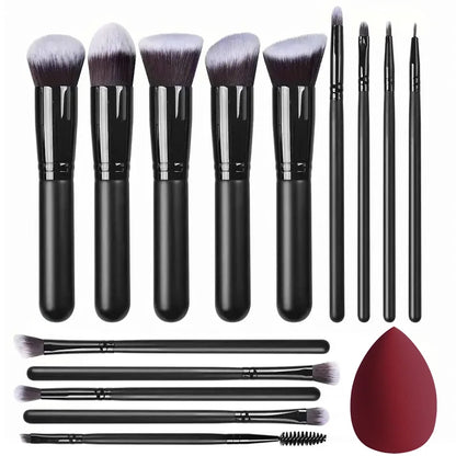 14PCS Makeup Brushes Soft Fluffy Foundation Blush Set