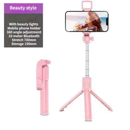 Expandable 3-in-1 Selfie Stick Tripod With Detachable BT Wireless Remote