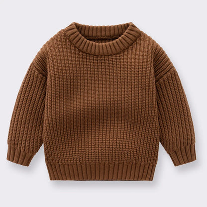 Newborn Knitted Long Sleeve Winter Sweater Solid Loose Pullover