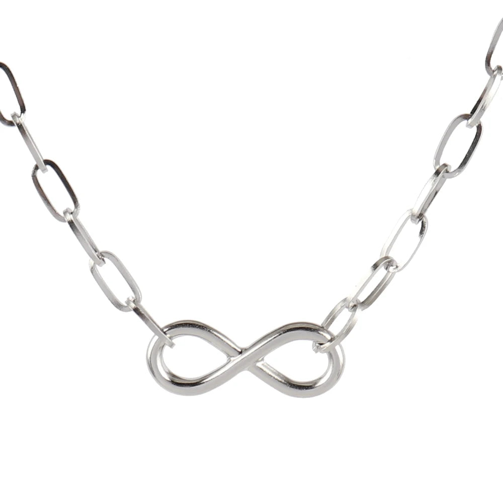 316L Stainless Steel Choker Heart Clavicle Chain Necklaces