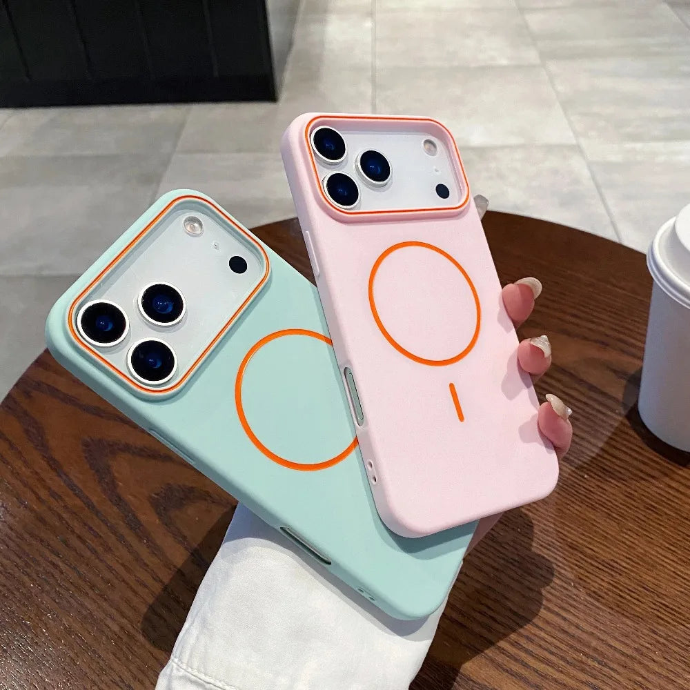 Luxury Magnetic Matte Soft iPhone Case Cover