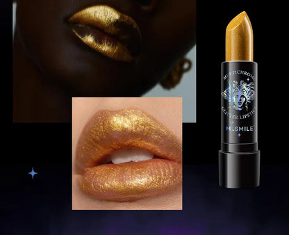 Glitter Lipstick Waterproof Diamond Pearlescent Metallic