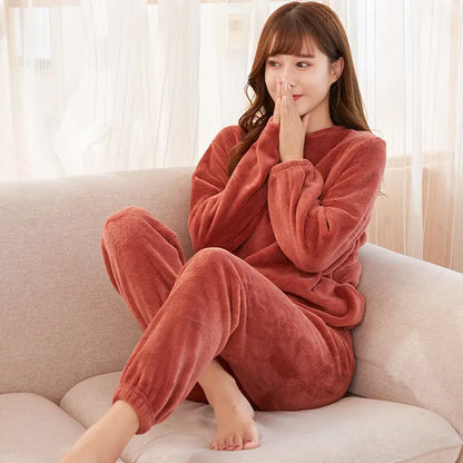 Thickened Loungewear Unisex Homewear Loose Pajama Sets