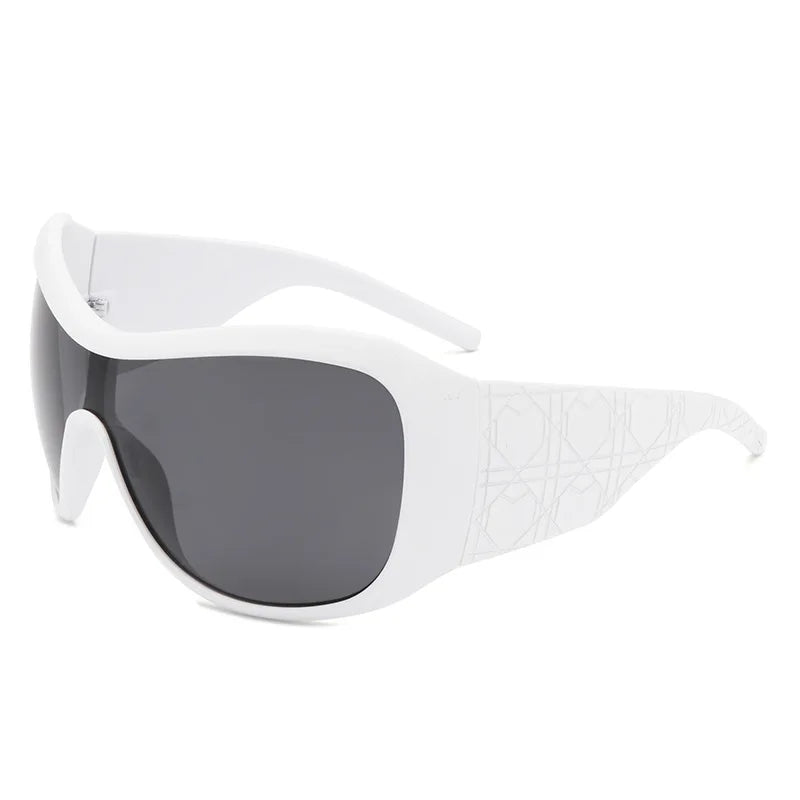 Oversized Y2K square shield sexy Sunglasses