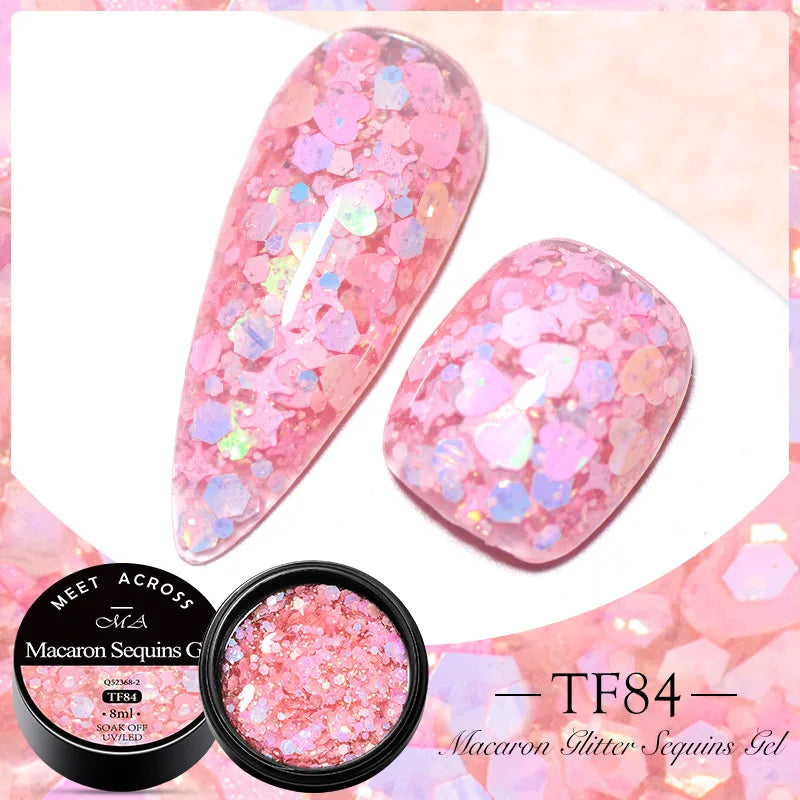 Pink Dried Flower Gel Nail Polish
