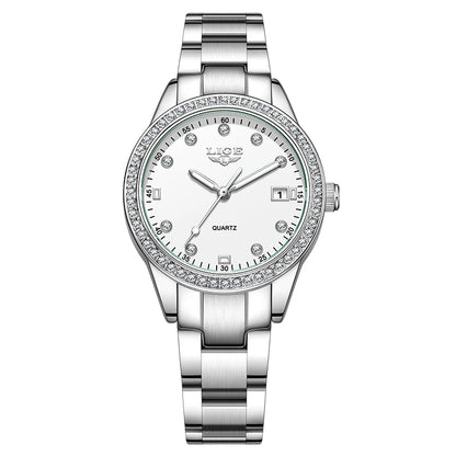 Luxury Luminous Stainless Steel Clock Waterproof Watch