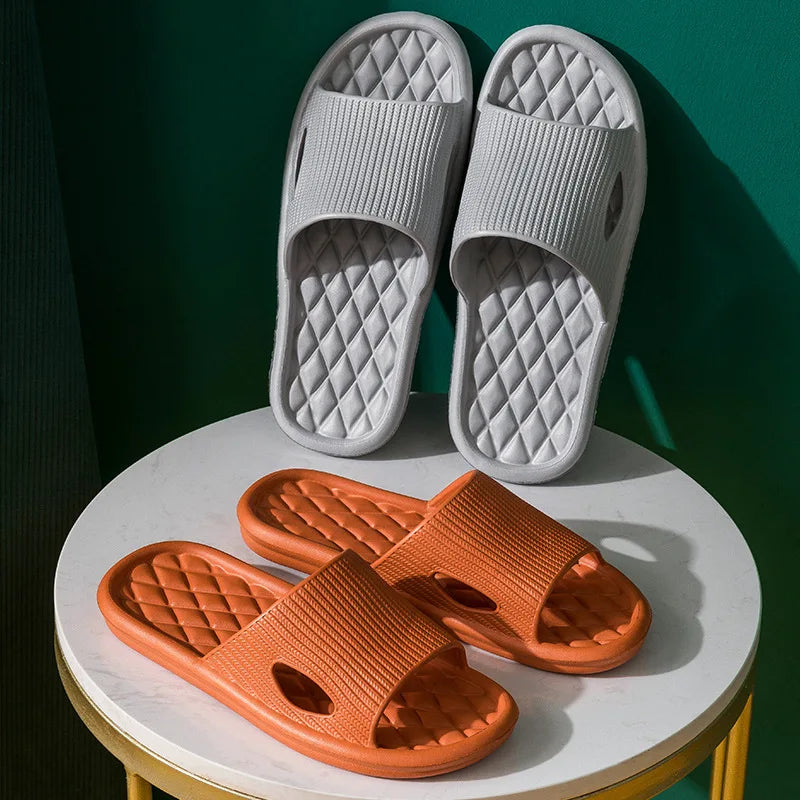 Summer Light Home Soft Solid Color Flip Flops Slippers