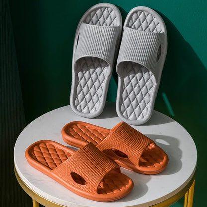 Summer Light Home Soft Solid Color Flip Flops Slippers