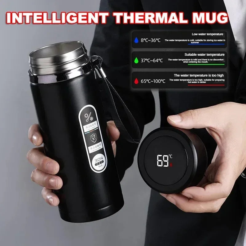 Thermos Stainless Steel Vacuum Bottle with LED Temperature Display