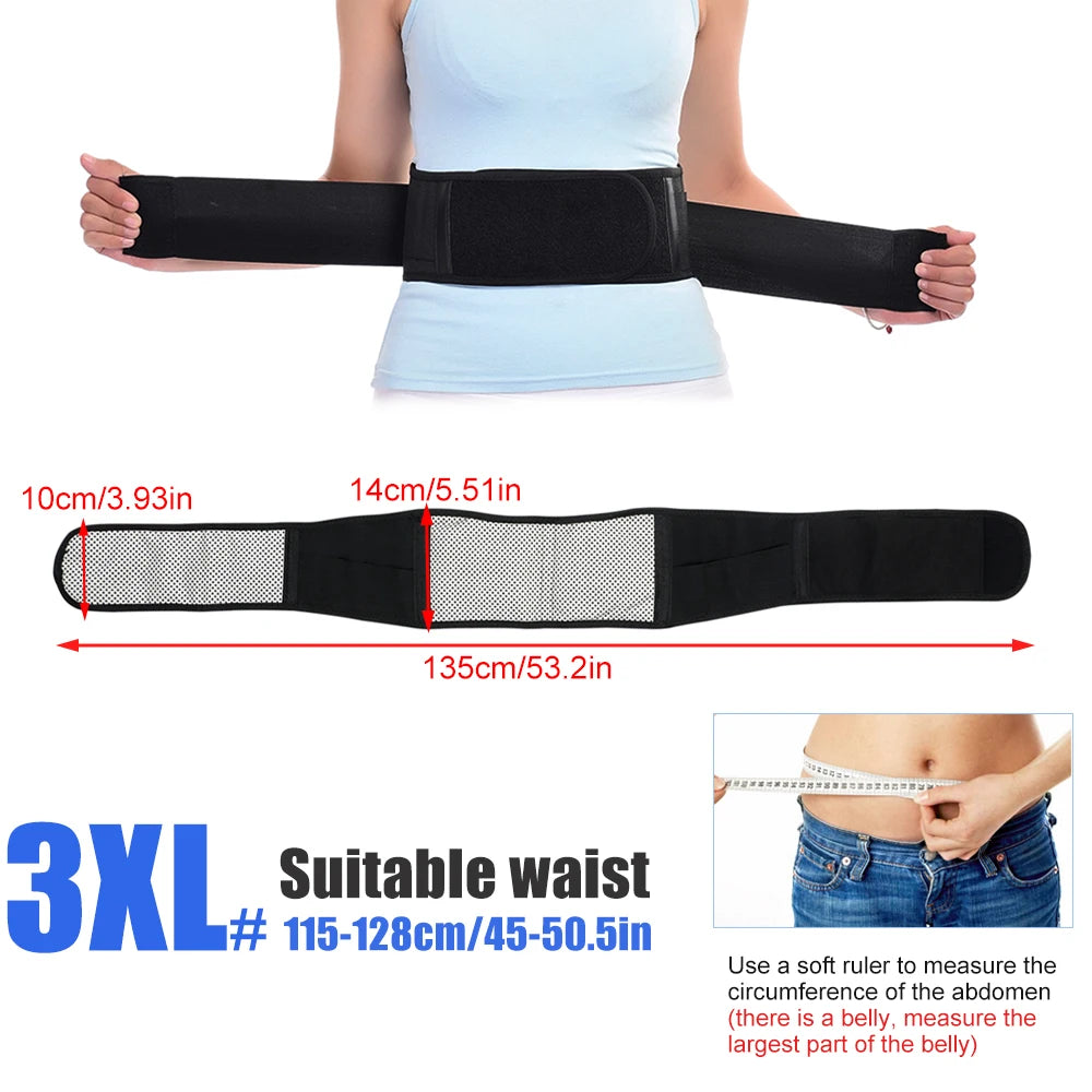 1PCS Adjustable Heating Lower Back Brace Support Belt