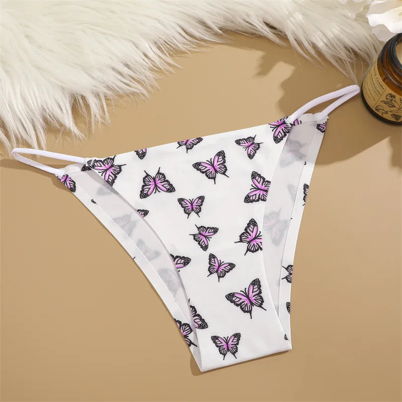 Seamless Silk Leopard Underwear Lingerie