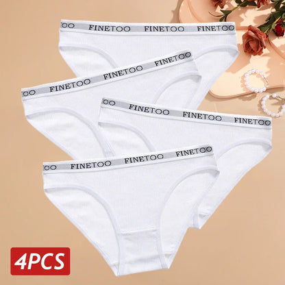 4PCS/Set Cotton Panties High Elastic Underwear Cotton Lingerie