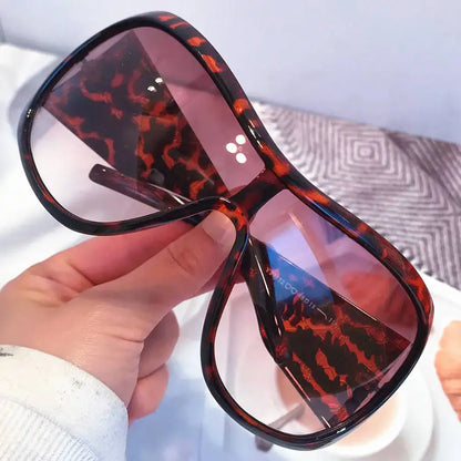 Oversized Y2K square shield sexy Sunglasses