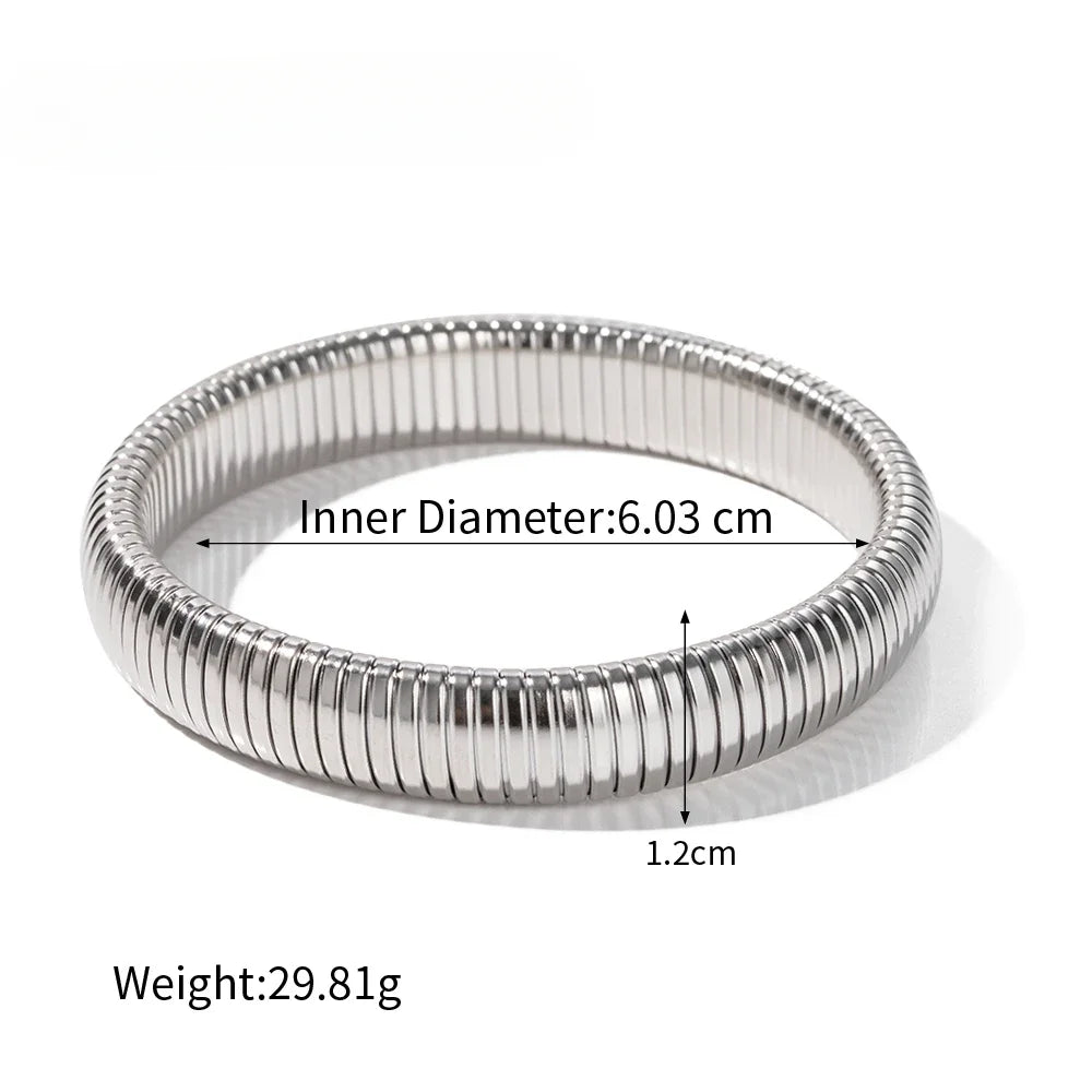 DANA Stainless Steel Flex Snake Cuff Bracelet