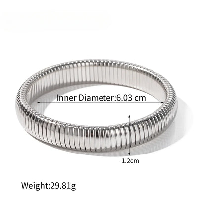 DANA Stainless Steel Flex Snake Cuff Bracelet