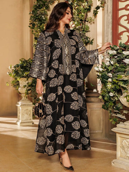 Red Islamic with Gold Detailing Ideal Abayas