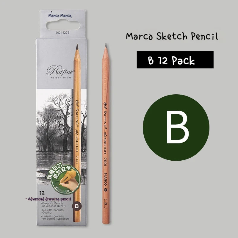 5/6/7/12 PCS Charcoal Graphite Sketch Pencils Set