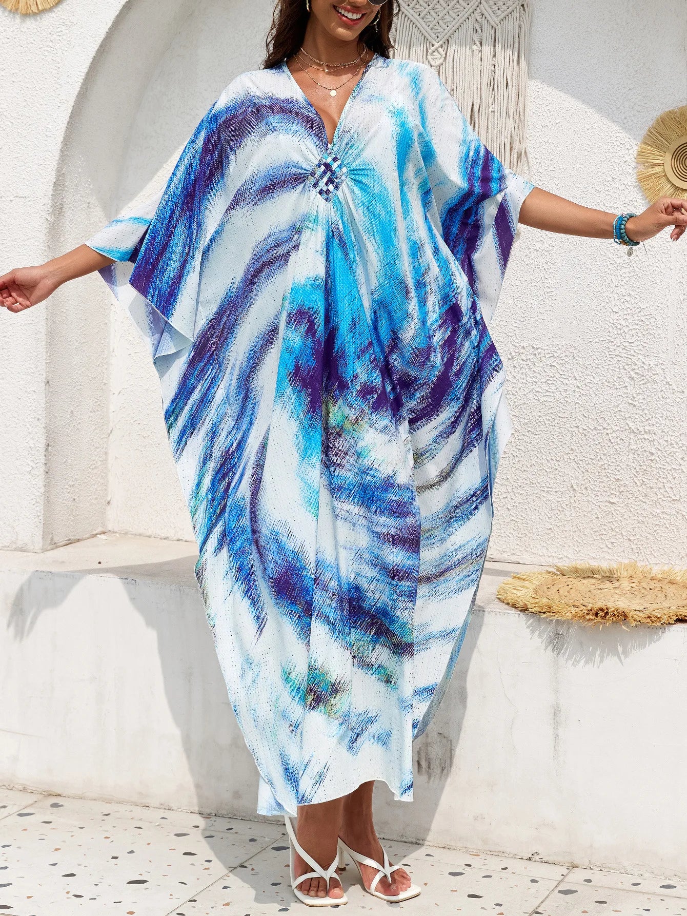 Stylish Caftans Plus Size Beach Cover Up Swimsuit Dresses