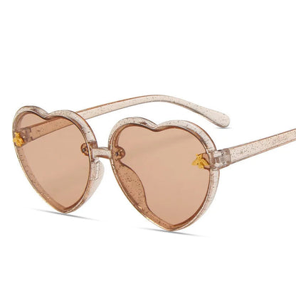 Heart Retro Cute Pink Cartoon Sunglasses