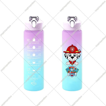 750ML PAW Patrols Gradient Color Water Cup Cartoon Print Drinking Bottle