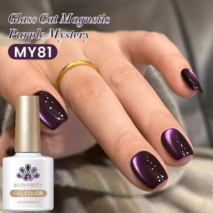 Sparkling Glass Bead Cat Magnetic Gel Nail Polish