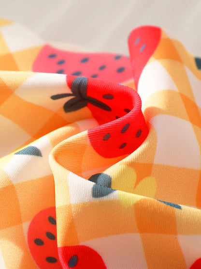 6Pcs Fruits Print Seamless Thongs No Show Invisible Soft Stretch Ice Silk Panties