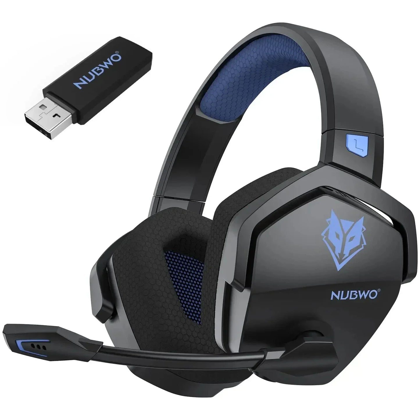 Dual Wireless Gaming Headphones 2.4GHz Bluetooth 5.3 Headsets Gamer with Microphone