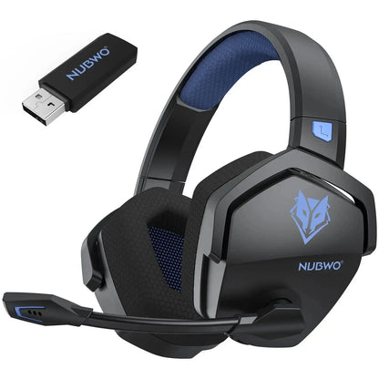 Dual Wireless Gaming Headphones 2.4GHz Bluetooth 5.3 Headsets Gamer with Microphone