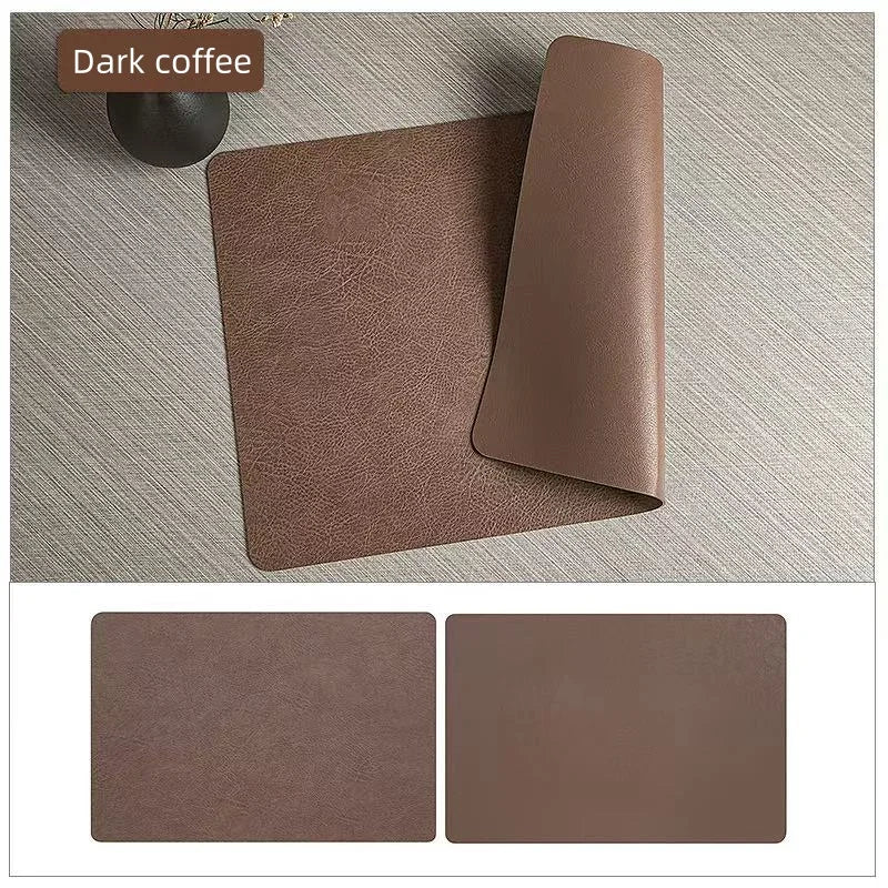 Faux Leather Placemats Set of 1/4/6pcs Table Place Mats