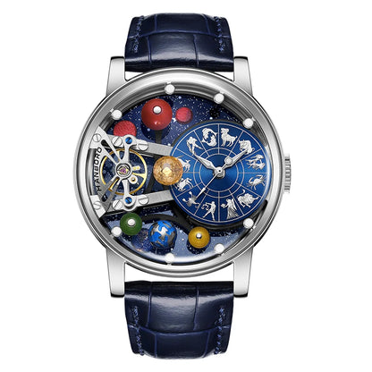 Starry Sky Skeleton Automatic Mechanical Luxury Constellation Waterproof Watch