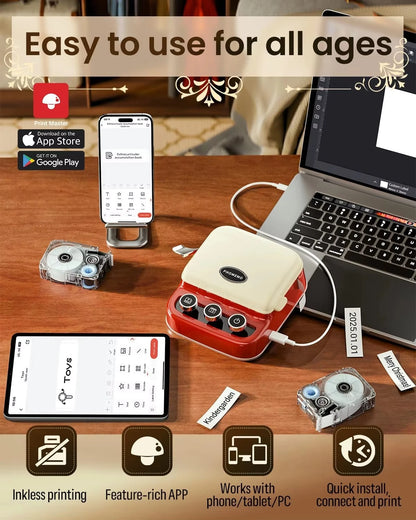 Phomemo P15 Label Printer Gift Label Printer Ribbon Label Printer
