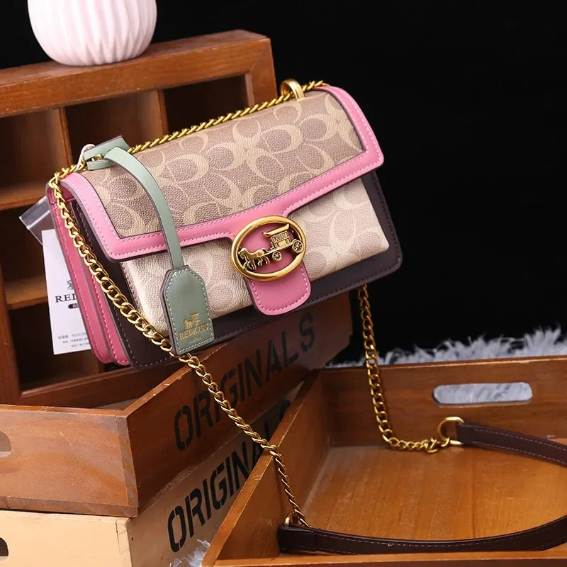 luxury contrast single shoulder underarm bag