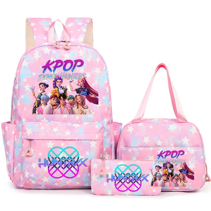 3Pcs/Set KPop Demon Hunter School Bags