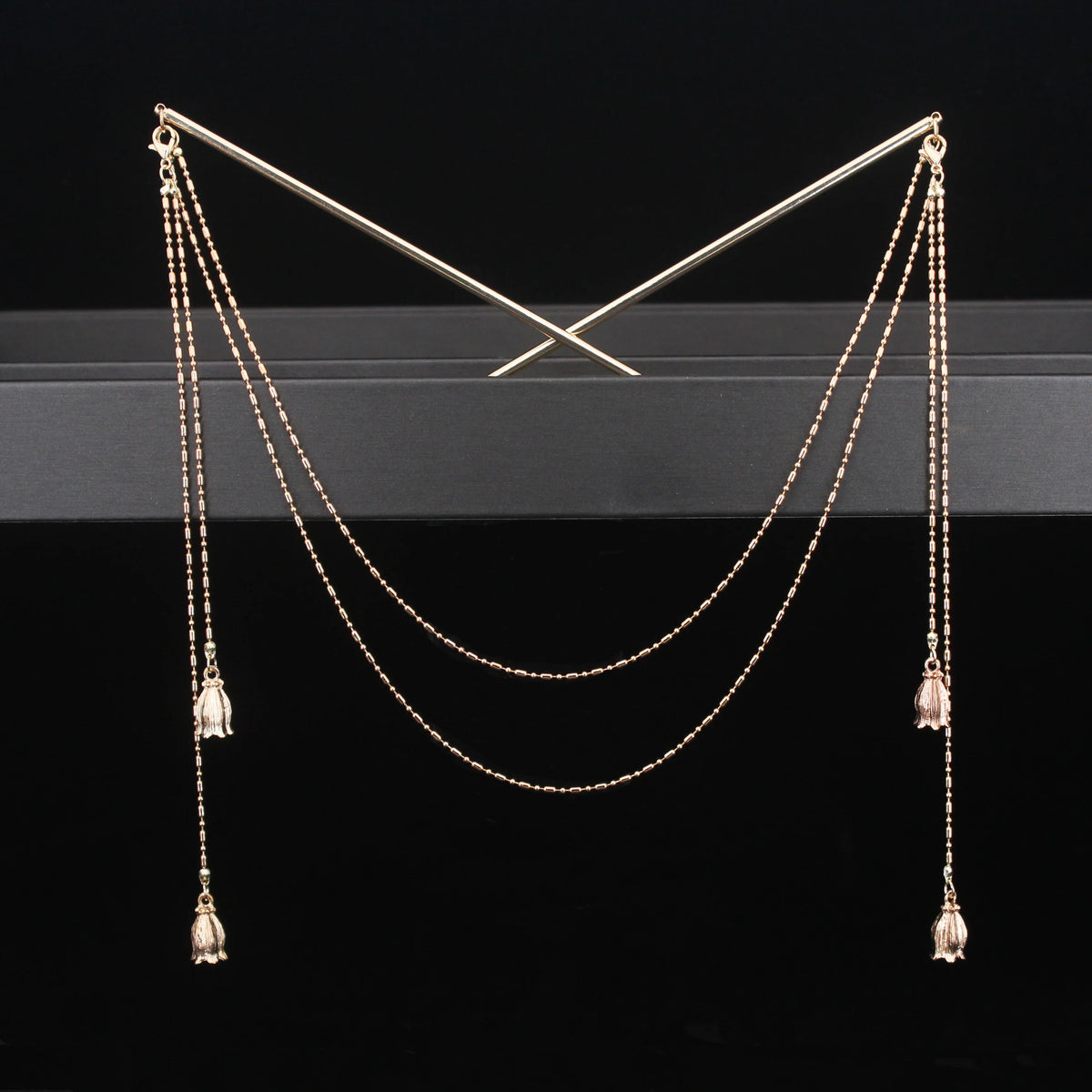 Long Tassel Double Chain Hair Pins Nunchaku Hairpin Chinese Hanfu Hair Stick