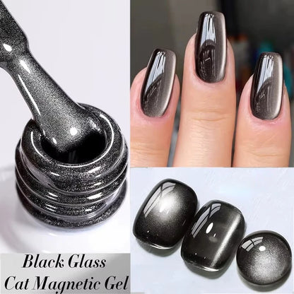 Sparkling Glass Bead Cat Magnetic Gel Nail Polish