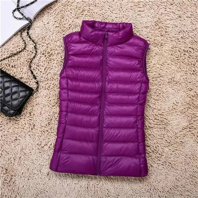 Duck Down Sleeveless Puffer Jacket