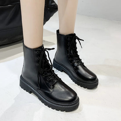 Cross-strap Plus Velvet Warm Casual Short Boots