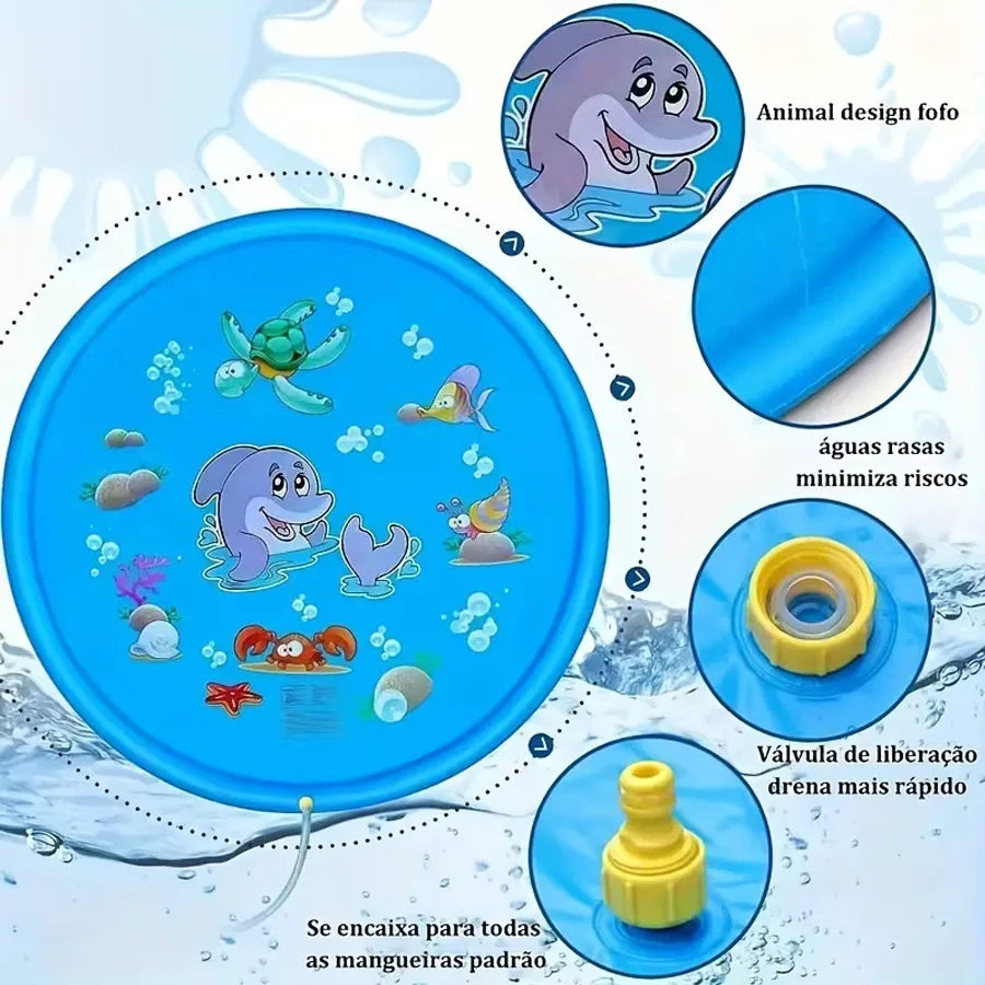 100cm Water Spray Pad Toy Ice Pad Water Sprinkler Summer Toy