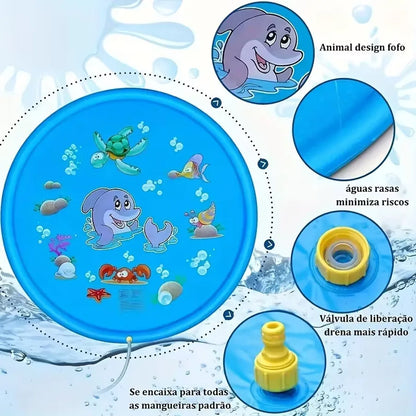 100cm Water Spray Pad Toy Ice Pad Water Sprinkler Summer Toy