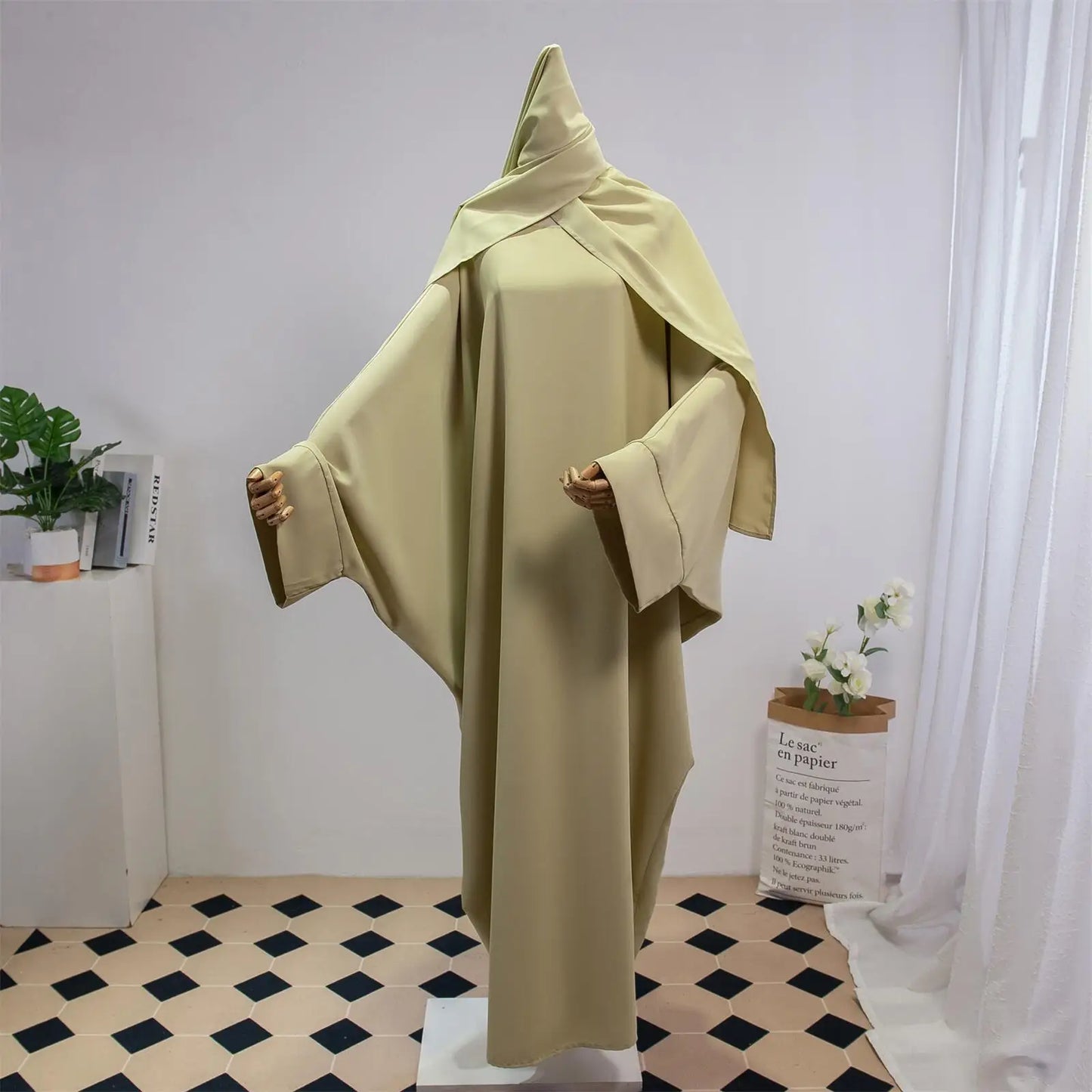 Two Pieces Muslim Abaya Jilbab Islamic