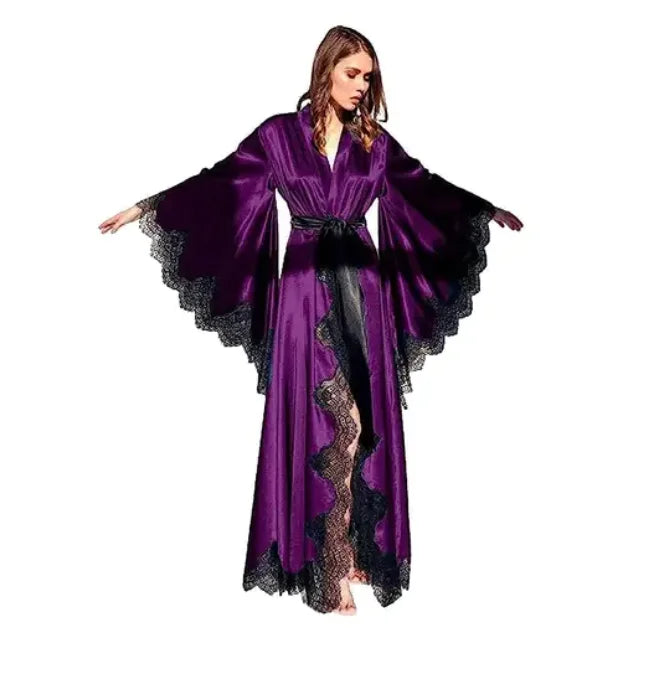 Robes Silk Satin Lace Lingerie