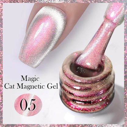 Sparkling Glass Bead Cat Magnetic Gel Nail Polish