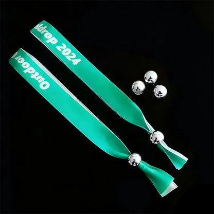 50Pieces Customizable Cloth Logo Fabric Wristband