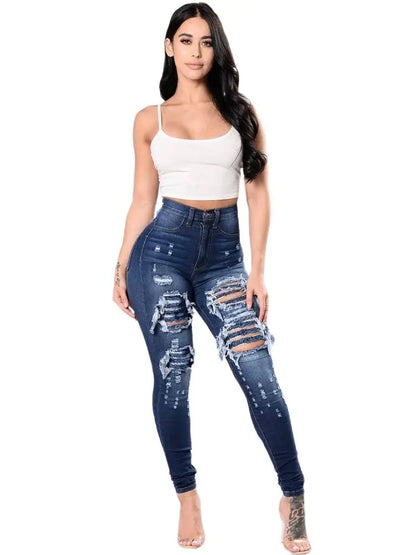 High Waist Stretch Skinny Jeans