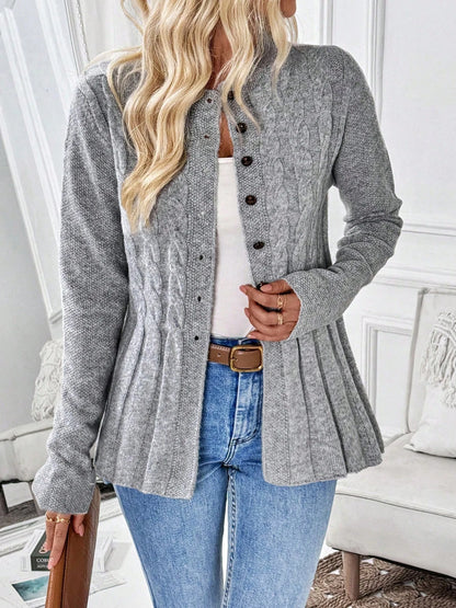 Simple solid color long sleeved sweater