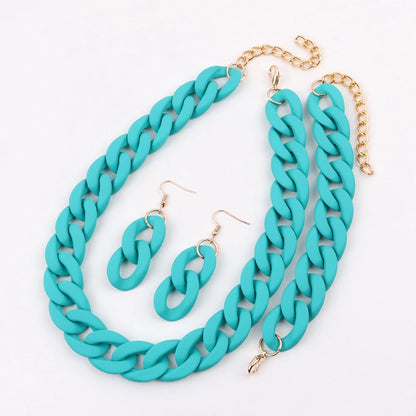 Fish Sheep Acrylic Chunky Chain Choker Necklace
